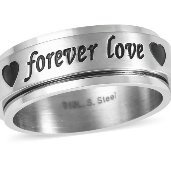 NWT Forever Love Engraved Spinner Ring - Picture 9 of 11